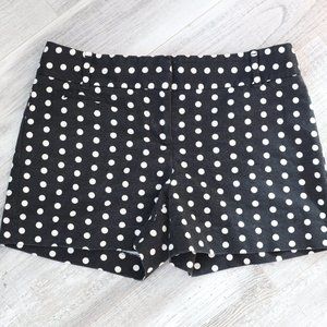 Loft Polka Dot Shorts Black and Creme 2